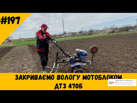 Видео: Закриваємо вологу мотоблоком ДТЗ 470Б