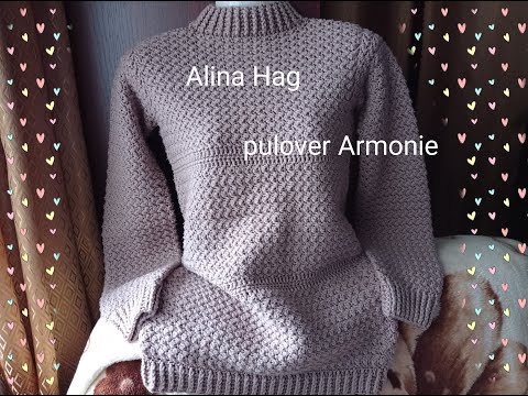 Видео: Pulover Armonie/ how to crochet a blouse/ вязание крючком