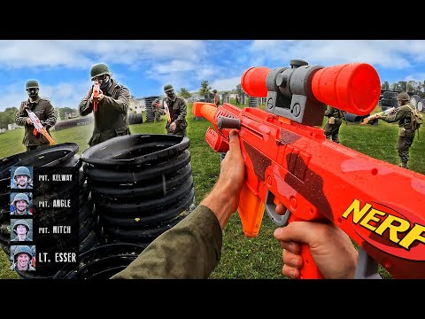 Видео: NERF WORLD WAR 2 BATTLE! (шутер от первого лица)