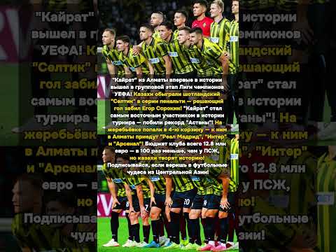Видео: Впервые в Лиге чемпионов! "Кайрат" — самый восточный клуб турнира #Кайрат #ЛигаЧемпионов