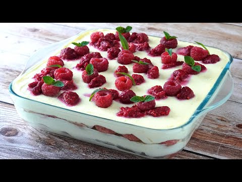 Видео: Рецепт ТИРАМИС с малиной |ASMR| cakeshare