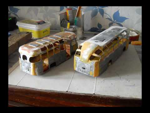 Видео: модели автобусов в масштабе.паз 672 и лаз 697