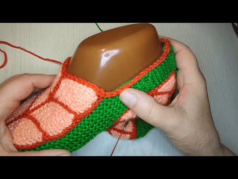 Видео: Тапочки Апельсиновая долька.  Часть 2. Высота стопы (боковая часть) и подошва.