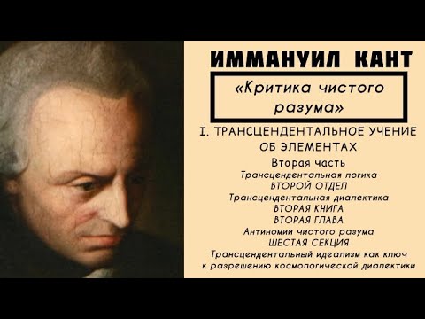 Видео: Кант КРИТИКА ЧИСТОГО РАЗУМА / Трансцендентальное учение об элементах. Трансцендентальная логика