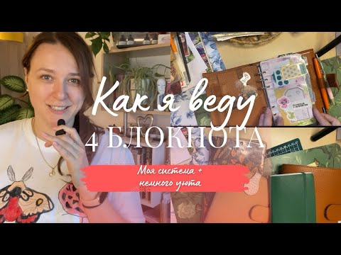 Видео: Как я веду 4 блокнота | Моя система + немного уюта