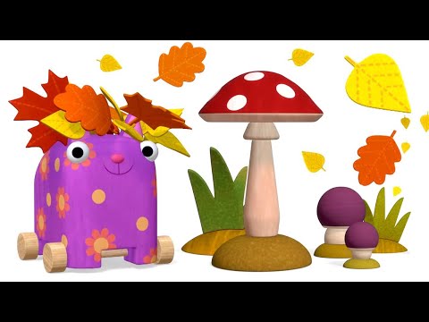Видео: Осень вместе с Деревяшками 🍁🍄 – Все серии – Сборник – Деревяшки | Развивающий мультик для малышей