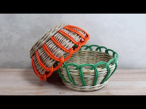 Видео: Ажурная конфетница из газетных трубочек. Мастер-класс