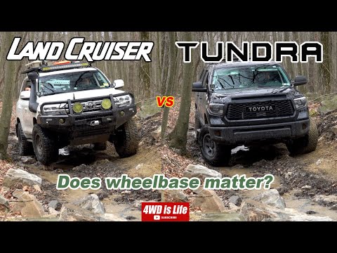 Видео: Toyota Land Cruiser против Tundra — сравнение на бездорожье