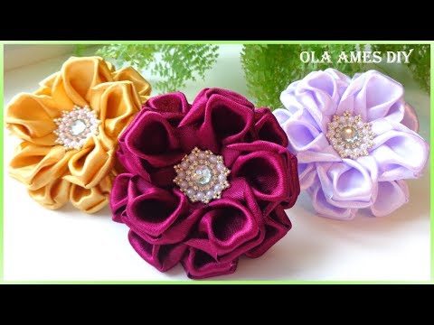 Видео: 😍Они Невероятно Красивы ❤️️ ЦВЕТЫ из ЛЕНТ/ DIY Ribbon Flowers/ Flor de Fita de setim/ Ola ameS DIY