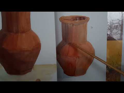 Видео: Как написать крынку быстро акварелью