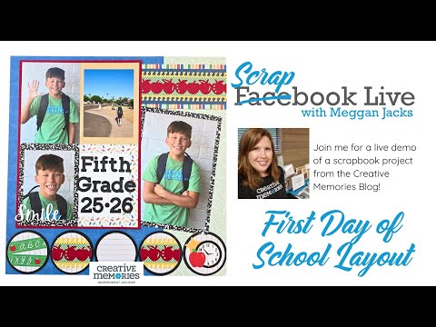 Видео: Scrapbook Live: макет первого дня школы