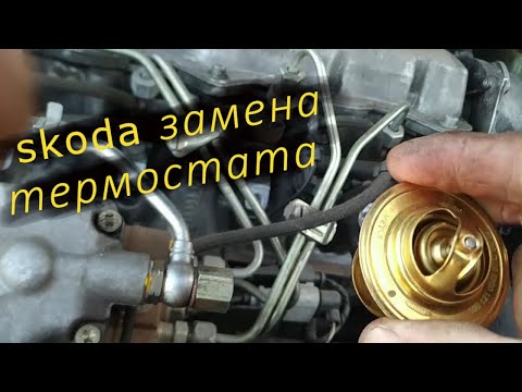 Видео: Замена термостата Octavia 1.9 TDI сливаем жидкость без снятия защиты поддона