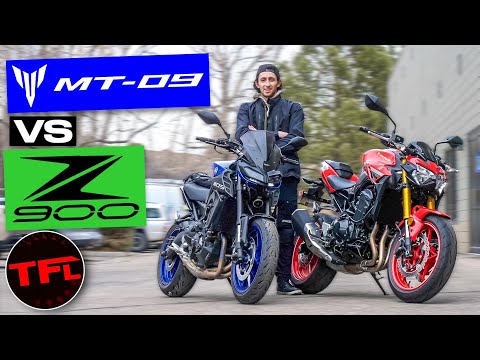 Видео: Yamaha MT-09 против Kawasaki Z900! Какой нейкед-байк — король?