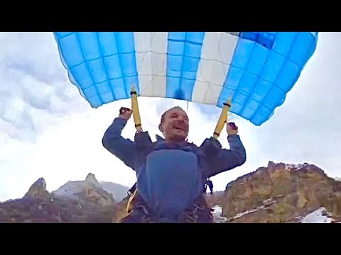 Видео: Прыжок со скалы🪂Восхождение⛰️подготовка!Отделение👍Что чувствует человек на этом пути!
