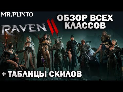 Видео: RAVEN 2 обзор всех классов + таблицы с описанием скилов RU & EN l classes, skills l Релиз игры