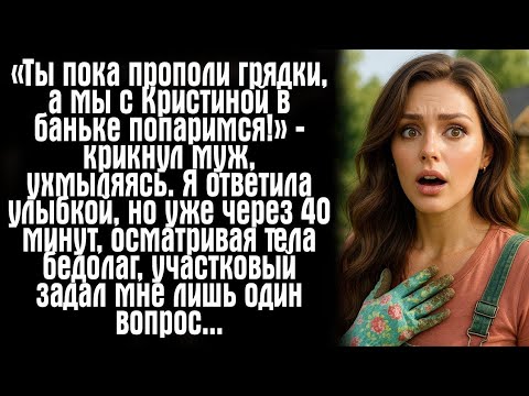 Видео: «Ты пока прополи грядки, а мы с Кристиной в баньке попаримся!» — крикнул муж, ухмыляясь. Я...