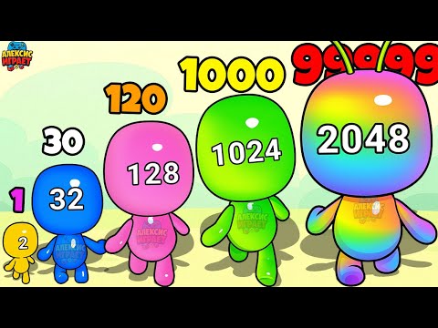 Видео: ВАУ! БЕГУЩИЙ РАДУЖНЫЙ ЧЕЛОВЕЧЕК ЭВОЛЮЦИЯ СТИКМАНА Man Runner 2048