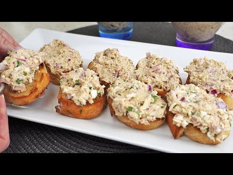Видео: Эти бутерброды исчезнут со стола через 1 минуту! Вкусный крем из тунца и сардины