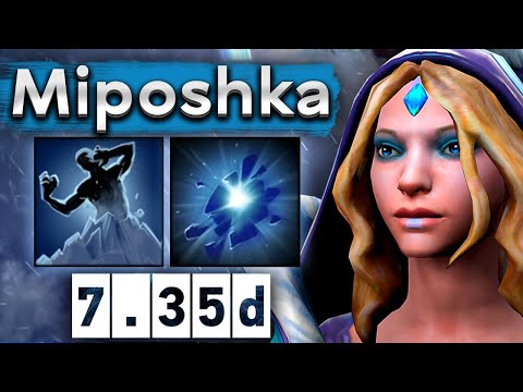 Видео: Мипошка на Кристал Мейден - Miposhka Crystal Maiden 7.35 DOTA 2