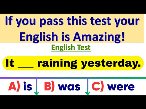 Видео: Тест по английской грамматике: если вы пройдете этот тест, ваш английский будет потрясающим! #вик...