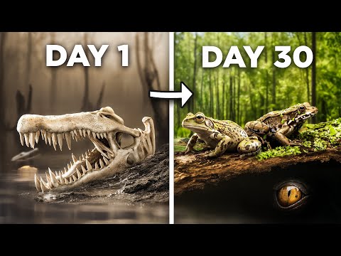 Видео: Симуляция смертоносного болота в течение 30 дней