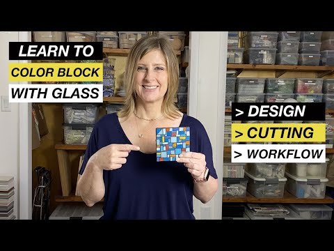 Видео: КАК СОЗДАТЬ МОЗАИЧНЫЙ ДИЗАЙН С ЦВЕТНЫМИ БЛОКАМИ | Стекло, один инструмент, рабочий процесс проект...