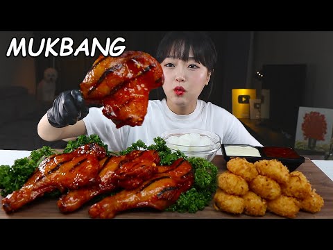 Видео: Съесть Копченая курица & Жареные креветки | ASMR MUKBANG