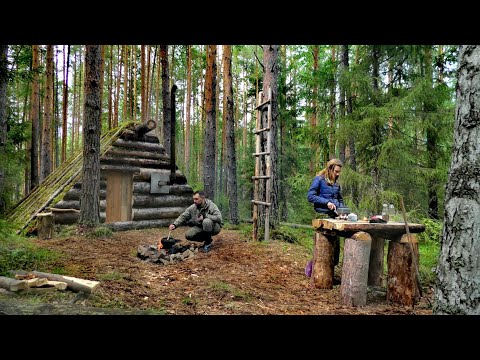 Видео: ЛЕСНАЯ ХИЖИНА | ДЕЛАЕМ ПРОМЫСЛОВЫЙ ПРИВАЛ | ЖАРЕНАЯ КАРТОШКА НА САЛЕ