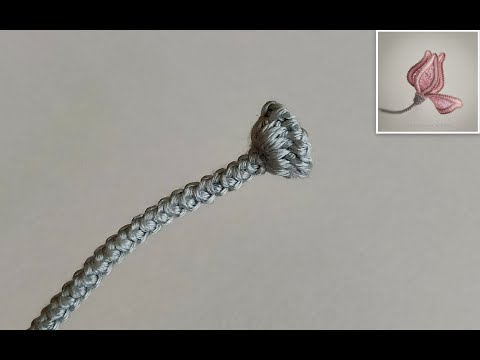 Видео: Вяжем крючком чашечку цветка.