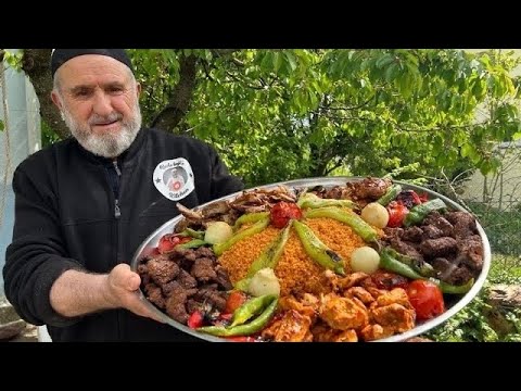 Видео: Готовлю огромную тарелку смешанного шашлыка 🍢 садовый гриль 🏞️ рецепт асмр