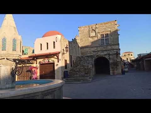 Видео: Rhodes, Greece medieval town.Греция Родос ,старый город.