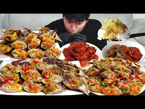 Видео: Коллекция Мукбанг Крабов в Соевом Соусе🦀🦐 MUKBANG ASMR REALSOUND EATINGSHOW