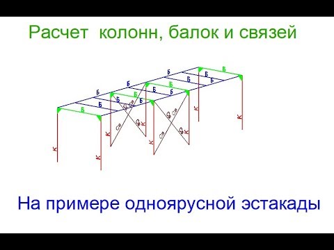 Видео: Лира САПР. Расчет колонн, балок и связей на примере одноярусной эстакады ч.1  (Урок 5)