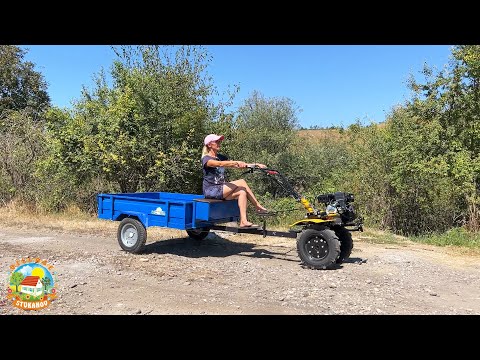 Видео: ЕЩЁ 8 ЛОШАДОК в хозяйстве! ОБКАТКА мотоблока HUTER