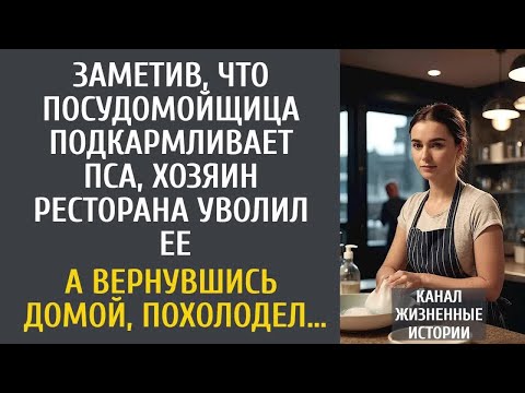 Видео: Заметив, что посудомойщица подкармливает пса, хозяин ресторана уволил ее… А вернувшись домой…