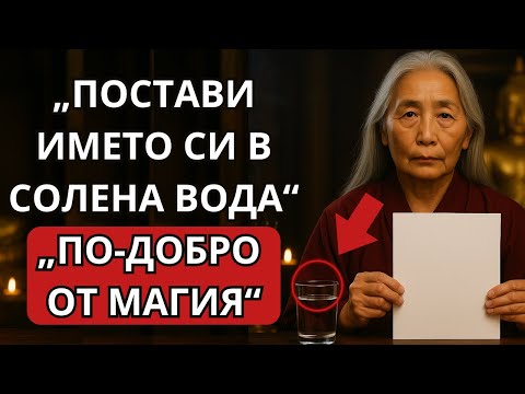 Видео: НАПИШИ ИМЕТО СИ В СОЛЕНА ВОДА И БЪДИ ГОТОВ ДА ПОЛУЧИШ ВСИЧКО, КОЕТО ЖЕЛАЕШ | БУДИСТКИ НАУЧЕНИЯ
