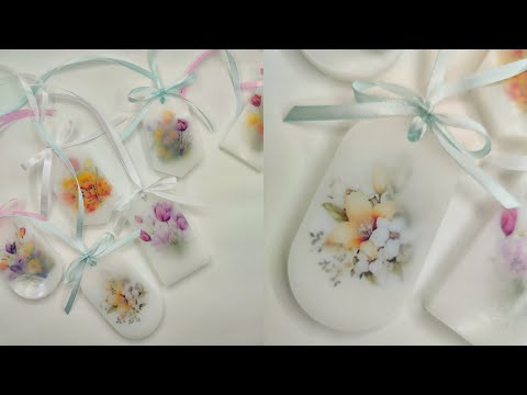 Видео: Аромасаше с картинкой / Ароматическое саше из воска / Симфония весны / Ароматическое саше / МК