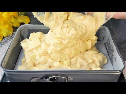 Видео: Муж просит меня испечь этот яблочный пирог три раза в неделю! 🍎🍏Просто и вкусно!
