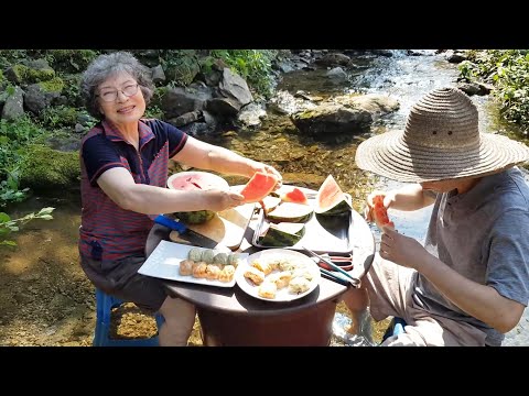 Видео: Готовим мукбанг) ​​Миска холодной лапши в долине воды рядом с домом! (рецепт)