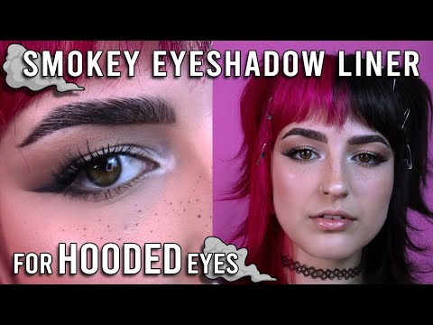 Видео: как сделать дымчатую подводку для глаз с нависшим веком || подробный урок по макияжу