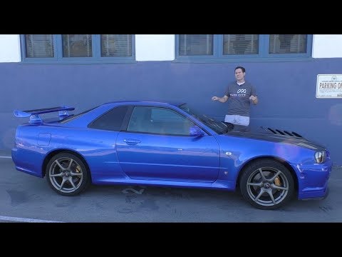 Видео: Обзор легального в США R34 Nissan Skyline GT-R