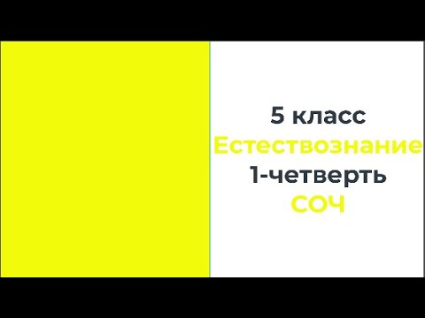 Видео: 5 класс Естествознание 1 четверть СОЧ