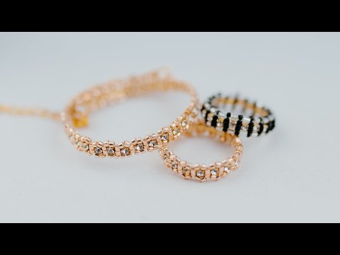 Видео: Колечко из цепочки со стразами. Очень просто