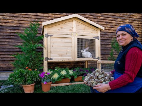 Видео: Построили Домик для Кроликов и Приготовили Сладости из Сушенной Хурмы