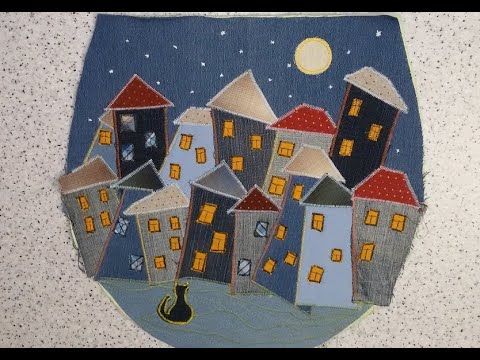 Видео: Домики. Аппликация. Готовим блок для будущей сумки.