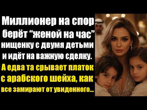 Видео: Миллионер на спор берёт “женой на час” нищенку с двумя детьми и идёт на важную сделку. А едва та...