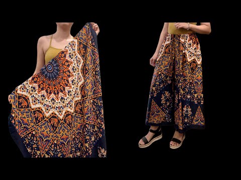 Видео: 🌹Отличные идеи для шитья из прямоугольной детали | Из пляжного платка сшейте крутые штаны.