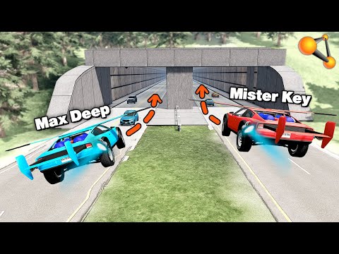 Видео: ЛЕТАЮЩИЕ МАШИНЫ против ТОННЕЛЯ СМЕРТИ! - BeamNG.drive Multiplayer (BeamMP)
