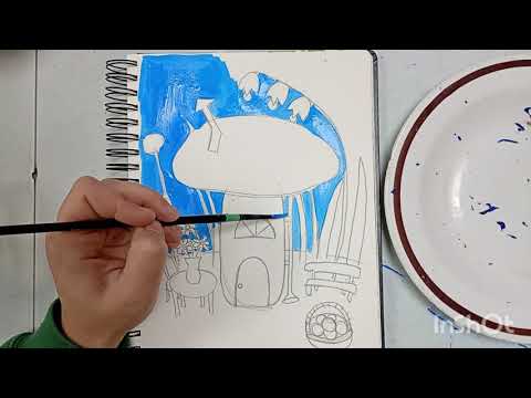 Видео: Малюємо гуашю. Грибочок будинок🎨 #урокималювання 