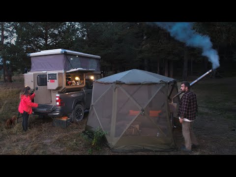 Видео: 4-градусный пикап с печкой для кемпинга